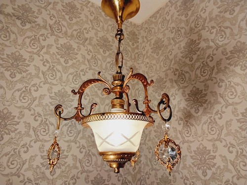 Antico lampadario plafoniera - antico,