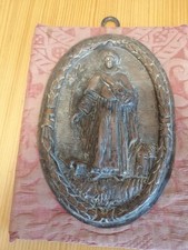 Antica Placa In Rame Tutta Sbalzata E Cesellata Del XVlll Secolo Rafigurante San