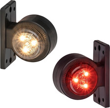 Set Di 2 Luci Di Posizione a LED, Colore Rosso, Bianco, 12-24 Volt, Con Certific