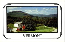 Cartolina Cromata Casa di Campagna In Montagna Vermont