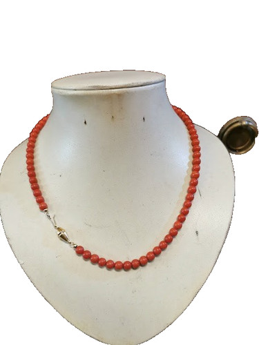 Collana corallo rosso perle - rosso,
