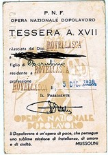 tessera fascista opera