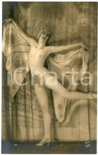 1910 ca VINTAGE EROTIC Woman dancing in a butterfly costume - Postcard topless