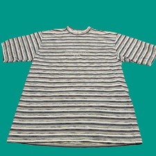 Camicia uomo vintage Guess Originals taglia L Los Angeles maglietta beige a righe