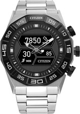 Orologio CITIZEN CZ SMART PQ2 HYBRID JX2006-52E quadrante nero argento *NUOVO SIGILLATO*