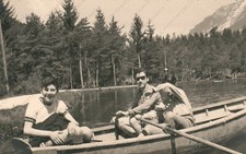 Boys Boat Lake Shore Forest