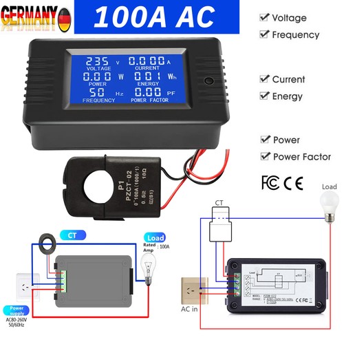 Misuratore potenza lcd - potenza, dc