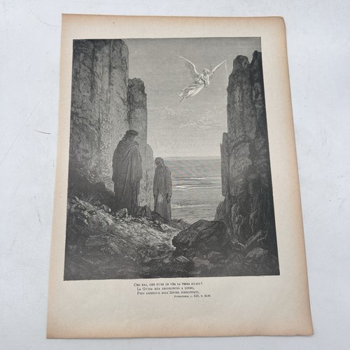 Stampa 1890 circa purgatorio - stampa,