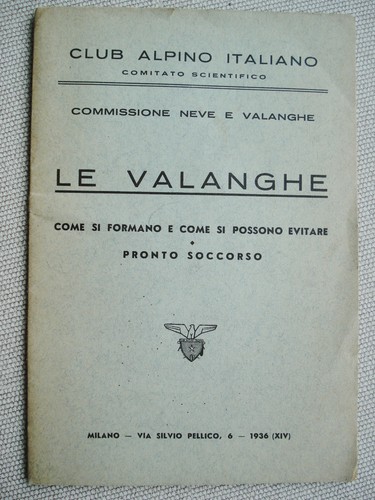 1936 valanghe soccorso - c.a.i.,