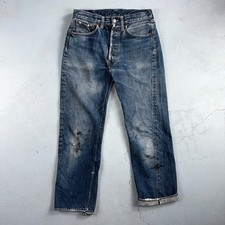 Jeans Levis 501 XX Big E vintage anni 50 Redline Selvedge USA XX rielaborati 29x29
