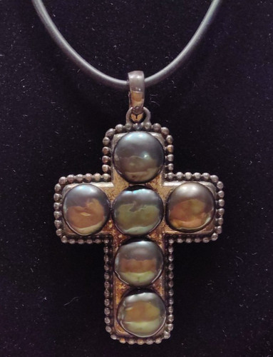 Collana con ciondolo croce - , in