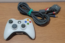 Kit Accessori Originali Xbox 360 - Controller Wireless Bianco + Cavo Component