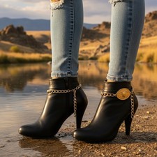 Donna 2PCS Oro Metallo Stivale