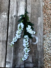 Glicine Artificiale con 3 Fiori Altezza 70 cm Bianco