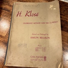 H Lose Metodo Celebrato Per Il Clarinetto Libro Antico