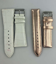 Stock 2 Cinturini Generici Orologio Donna Pelle Nuovi Fibbia Fondi Di Magazzino