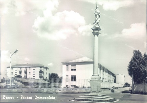 N34 cartolina bresso piazza - cartolina,