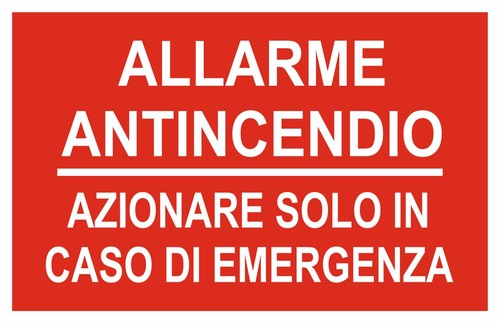 Cartello segnaletico allarme - cartello,