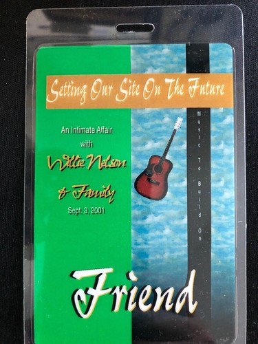 Willie nelson backstage pass - willie,