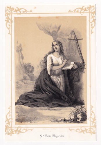 Lithographie xixe sainte - lithographie, marie