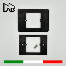 103N Adattatore Placca Cornice Per Termostati 60mm Su Cassetta 503 3 Posti NERO