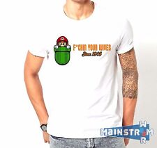 T-SHIRT MAGLIETTA SUPER MARIO BROS LUIGI PLUMBER IDRAULICO ITALIAN STYLE FUNNY 