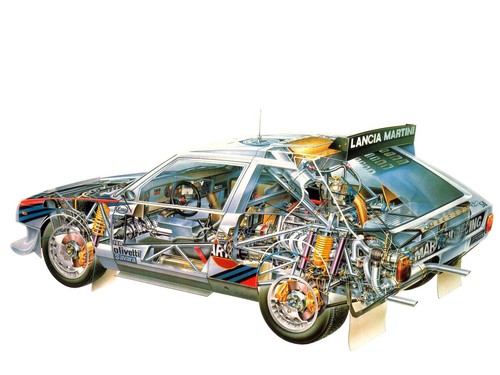 Lancia delta poster - lancia, s4-
