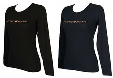 T-shirt donna manica lunga girocollo maglia EMPORIO ARMANI articolo 163229 9A317
