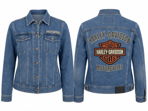 Giacca denim harley davidson - giacca,