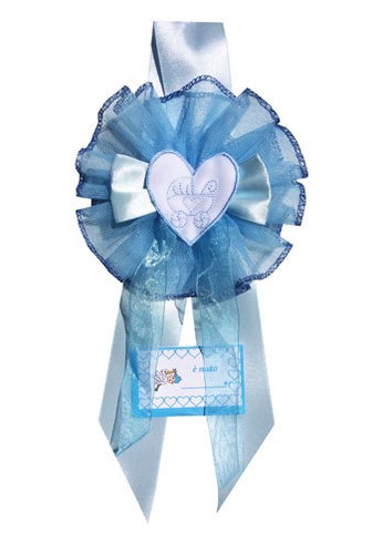 Fiocco nascita azzurro - nascita,