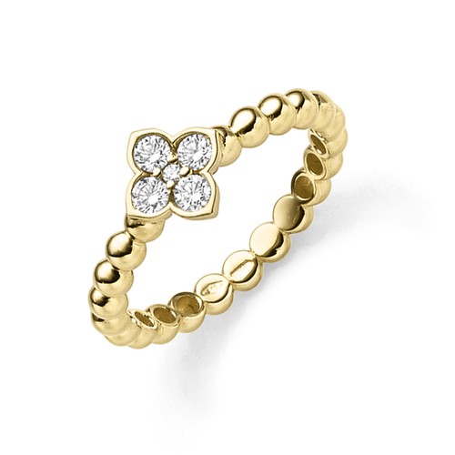 Anello sfera fiore 585 - fiore,