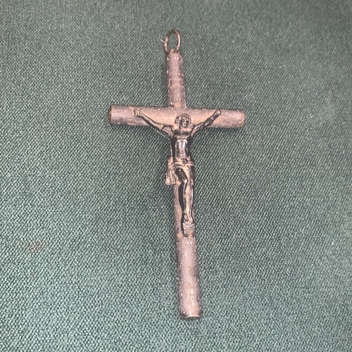 Vintage crucifix silver - vintage, silver-plate