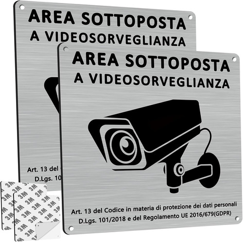Cartello area videosorvegliata - cartello,