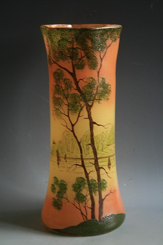 Antico vaso vetro - vaso, smaltato