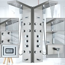 Termostatico Colonna pannello doccia idromassaggio Acciaio miscelatore doccetta