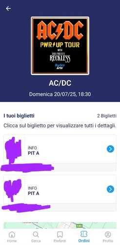 Biglietto concerto imola - biglietto, ac/dc