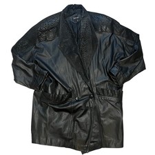 Giacca pelle nera vintage