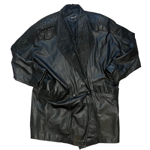 Giacca pelle nera vintage