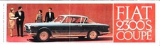 MINI POSTER ORIGINALE FIAT 2300 S COUPE' - Ediz.  1965