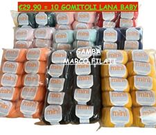 100% PURA LANA BABY MERINOS MINI IRRESTRINGIBILE ANTIALLERGICA FERRI 3/3,5