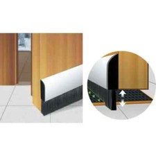 PARASPIFFERI IN ALLUMINIO SPAZZOLA FLESSIBILE PER FONDO PORTA AUTOADESIVO 1 MT.