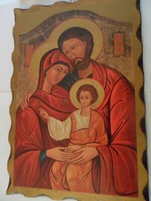ICONA CAPEZZALE QUADRO SACRA RUSSA - SANTA FAMIGLIA DI GESU'