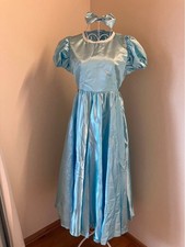 Abito lungo con volant blu m7S