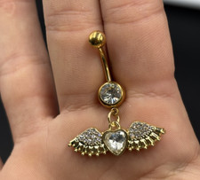 Piercing Banana in Acciaio Chirurgico mm. 1,6 x 10 Pallina mm. 5 Con Zirconi