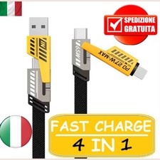 Cavo di ricarica multi USB PD 4 in 1 per iPhone USB C Samsung Android
