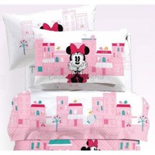 Completo letto/lenzuola 1 piazza e mezza Caleffi Minnie mod."City"