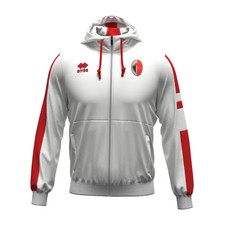 SSC Bari Erreà Roger AD Felpa Full Zip Con cappuccio e cerniera da uomo white