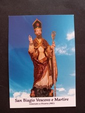 Santino originale holy card San Biagio Vescovo e Martire Ficarra Messina Sicilia