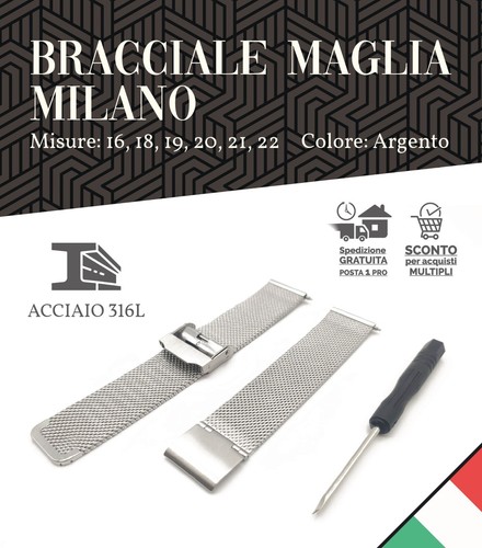 Bracciale acciaio cinturino - bracciale,