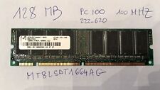 RAM MEMORY, MT8LSDT1664AG-10EB1 PC100-222-620 128MB, SYNCH, 100MHz, CL2